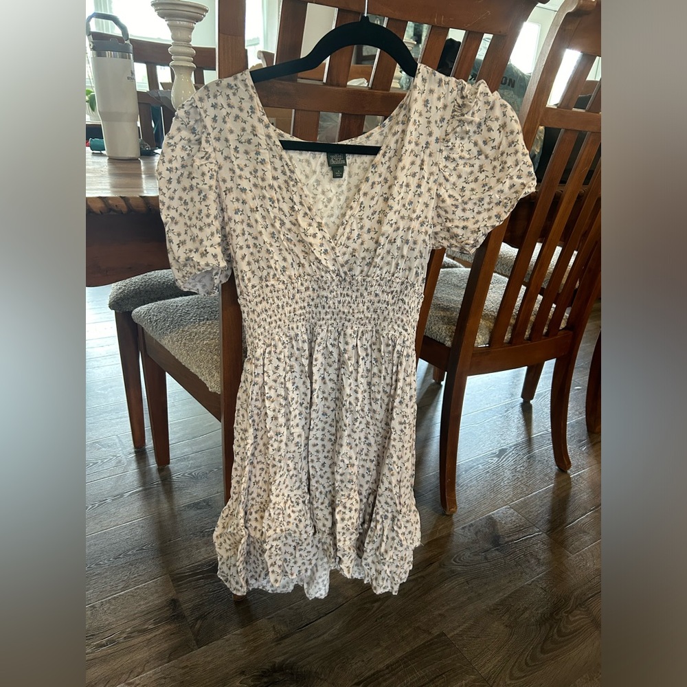 wild fable dress at target, cute flowers on it, lower cut